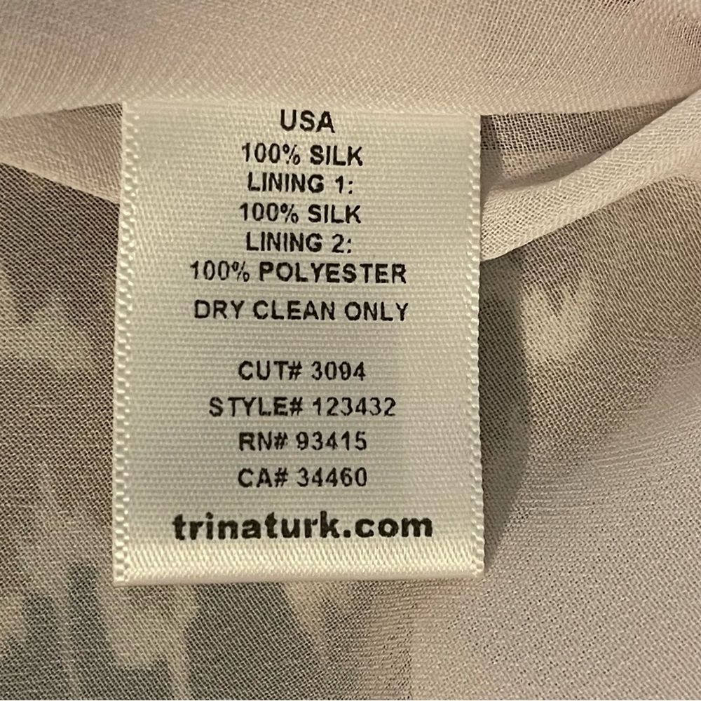 Trina Turk Pink Orange Pure Silk Sleeveless EuroGirl Feminine Dress NWOT Size 8 - Picture 10 of 13